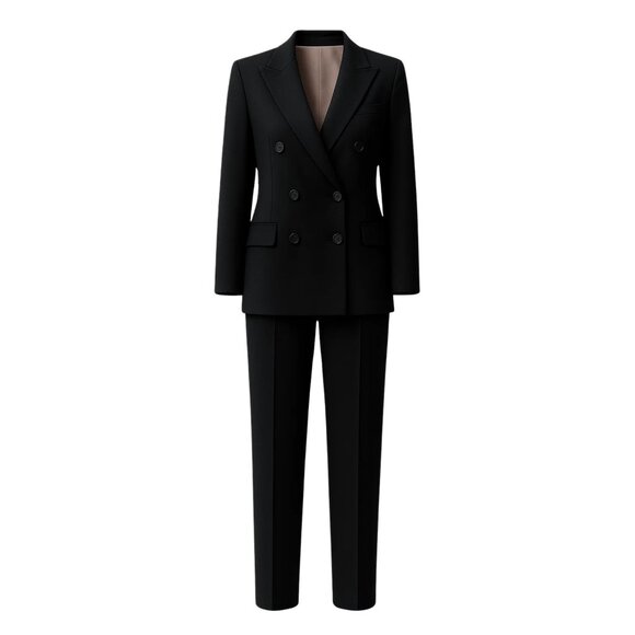 PRE-LOVED | Women's Black Oversized Wedding Suit - Picture 1 of 3